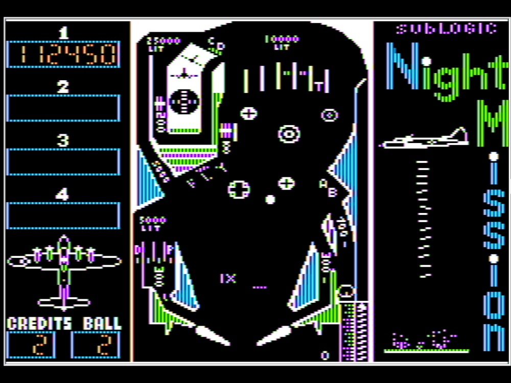 Gameplay of Night Mission for Apple II